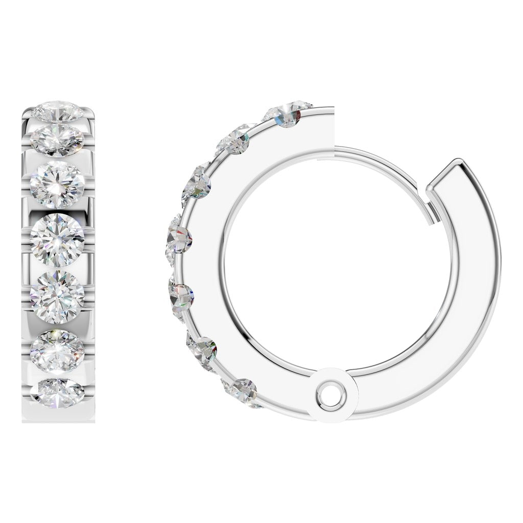 EA-5348 White Gold Earrings SET - Main View