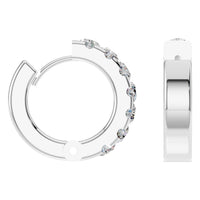 EA-5348 White Gold Earrings SET - Angle View