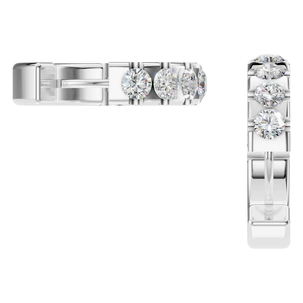 EA-5348 White Gold Earrings SET - Back View