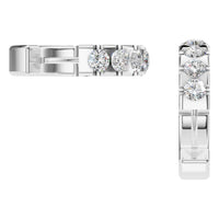 EA-5348 White Gold Earrings SET - Back View