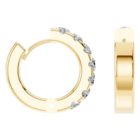 EA-5348 Yellow Gold Earrings SET - Angle View