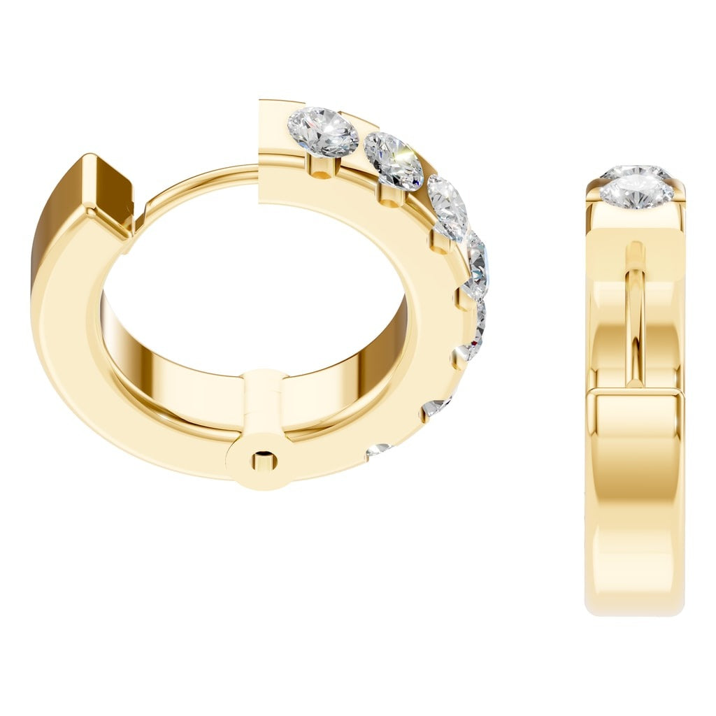 EA-5348 Yellow Gold Earrings SET - Side View