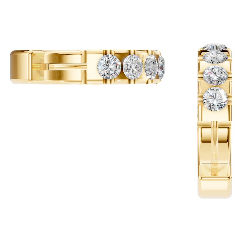 EA-5348 Yellow Gold Earrings SET - Back View