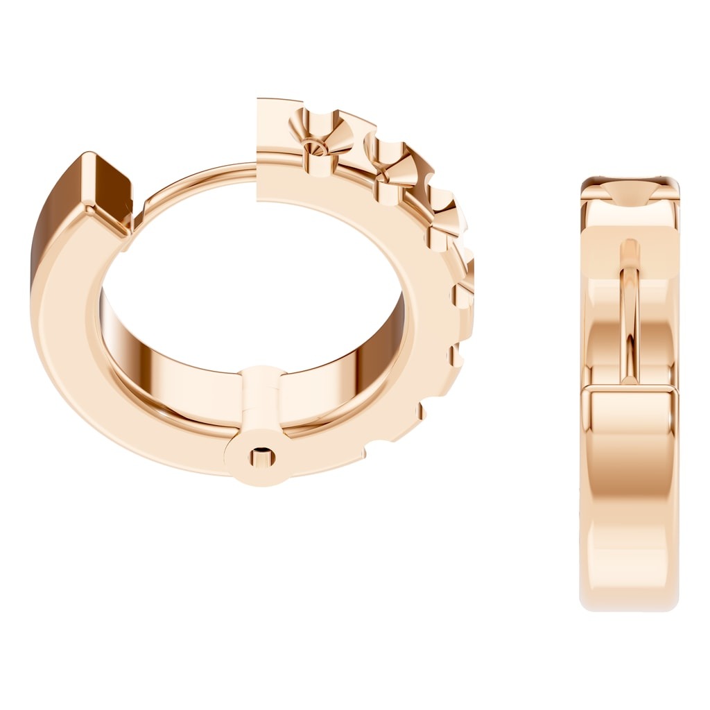 EA-5348 Rose Gold Earrings UNSET - Side View