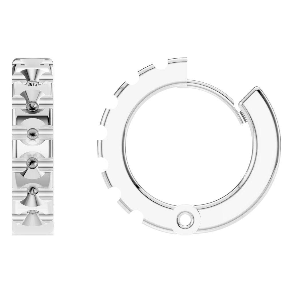 EA-5348 White Gold Earrings UNSET - Main View