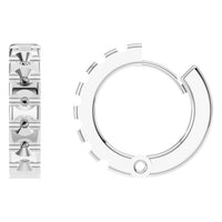EA-5348 White Gold Earrings UNSET - Main View