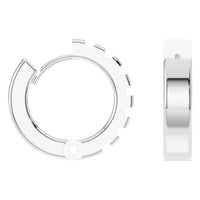 EA-5348 White Gold Earrings UNSET - Angle View