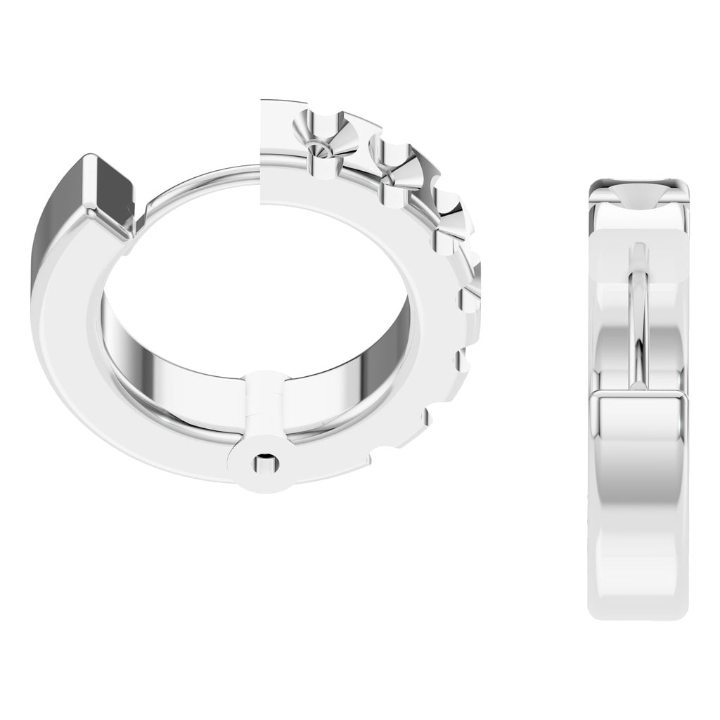 EA-5348 White Gold Earrings UNSET - Side View