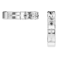 EA-5348 White Gold Earrings UNSET - Back View