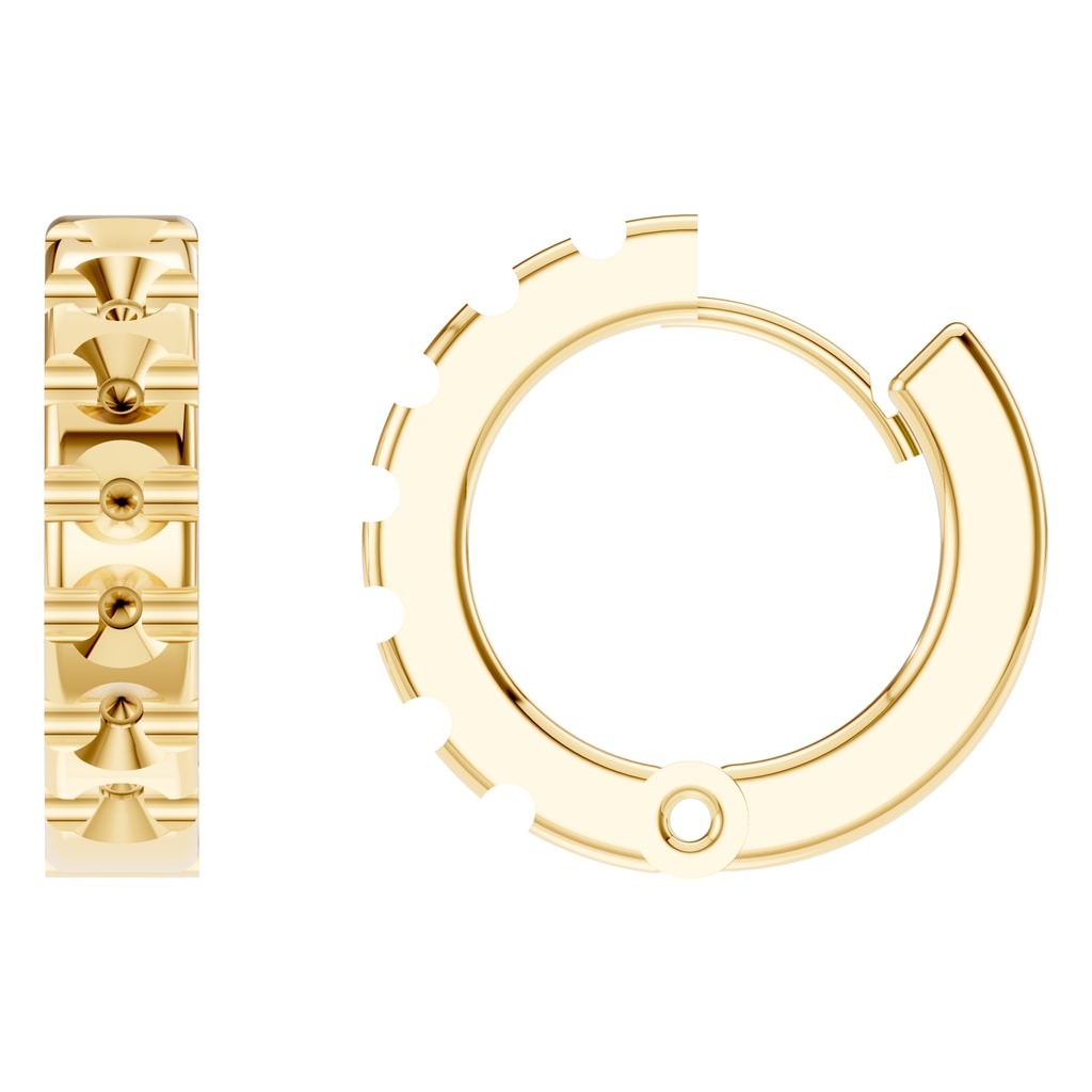 EA-5348 Yellow Gold Earrings UNSET - Main View