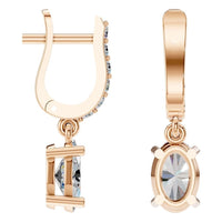 EA-5839 Rose Gold Earrings SET - Angle View