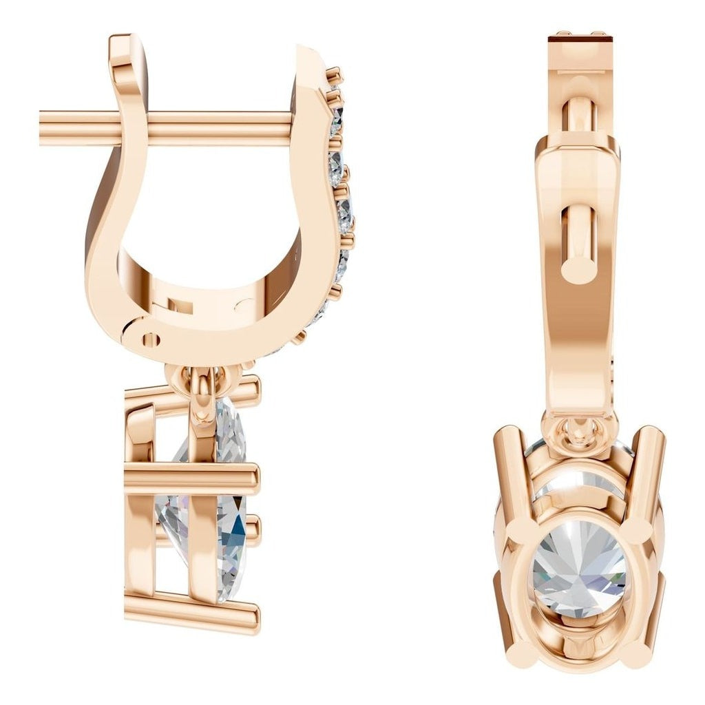 EA-5839 Rose Gold Earrings SET - Side View
