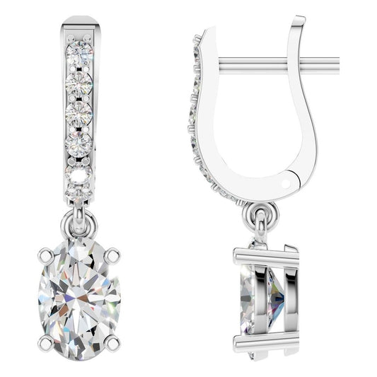 EA-5839 White Gold Earrings SET - Main View