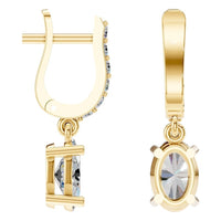 EA-5839 Yellow Gold Earrings SET - Angle View