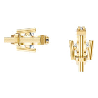 EA-5839 Yellow Gold Earrings SET - Back View