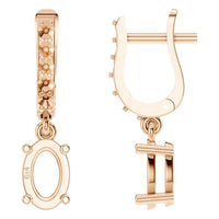 EA-5839 Rose Gold Earrings UNSET - Main View