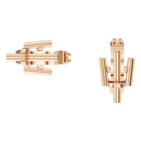 EA-5839 Rose Gold Earrings UNSET - Back View