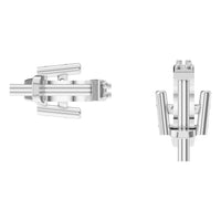 EA-5839 White Gold Earrings UNSET - Back View