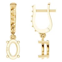 EA-5839 Yellow Gold Earrings UNSET - Main View