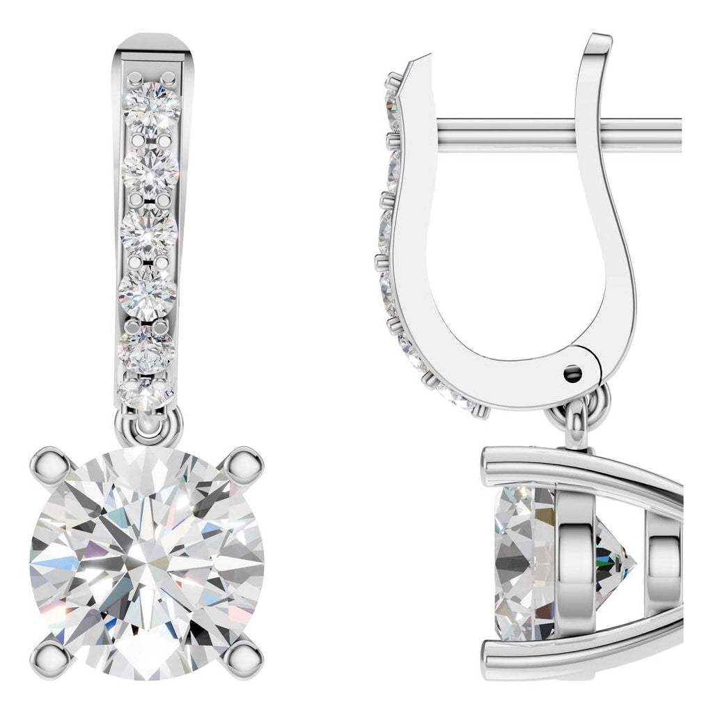 EA-5839 White Gold Earrings SET - Main View