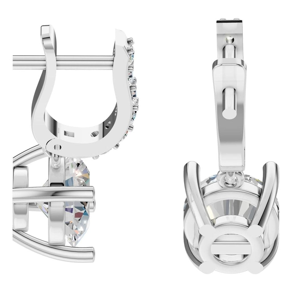 EA-5839 White Gold Earrings SET - Side View