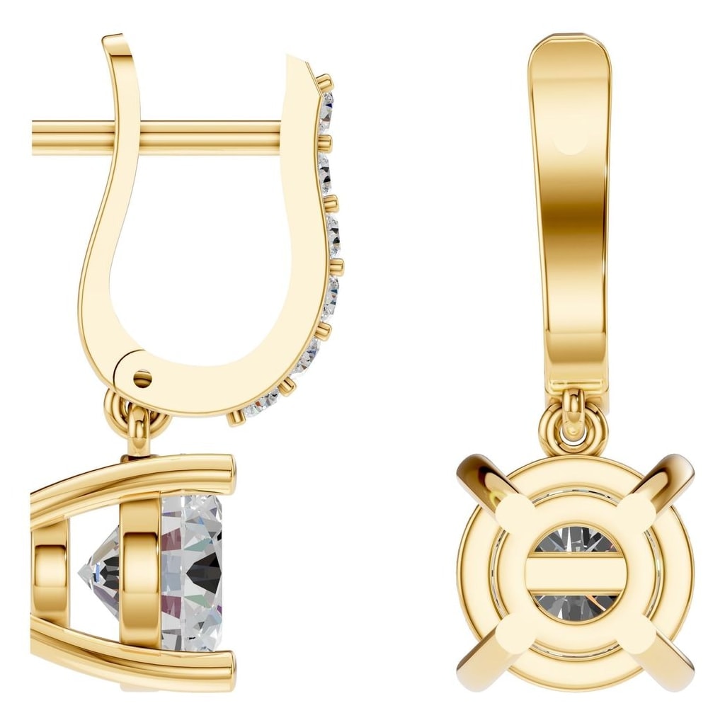 EA-5839 Yellow Gold Earrings SET - ANGLE