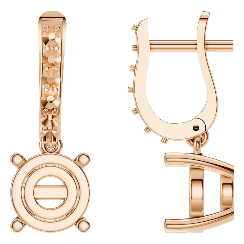 EA-5839 Rose Gold Earrings UNSET - Main View