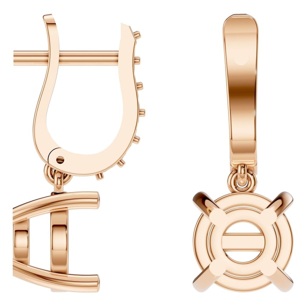 EA-5839 Rose Gold Earrings UNSET - ANGLE