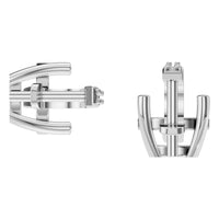 EA-5839 White Gold Earrings UNSET - BACK