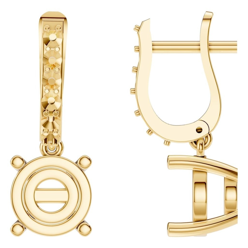EA-5839 Yellow Gold Earrings UNSET - Main View