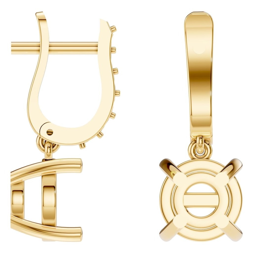 EA-5839 Yellow Gold Earrings UNSET - ANGLE