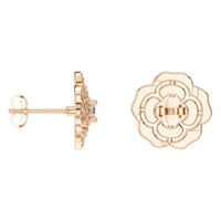 EA-5990 Rose Gold Earrings SET - Angle View