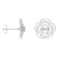 EA-5990 White Gold Earrings SET - Angle View