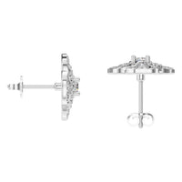 EA-5990 White Gold Earrings SET - Back View