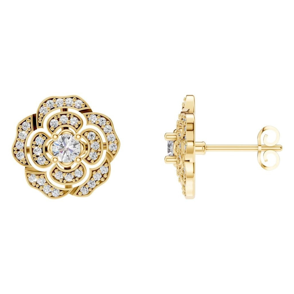 EA-5990 Yellow Gold Earrings SET - Main View
