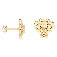 EA-5990 Yellow Gold Earrings SET - Side View