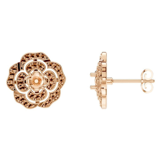 EA-5990 Rose Gold Earrings UNSET - Main View