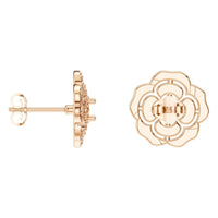 EA-5990 Rose Gold Earrings UNSET - Angle View