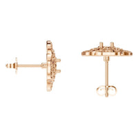 EA-5990 Rose Gold Earrings UNSET - Back View