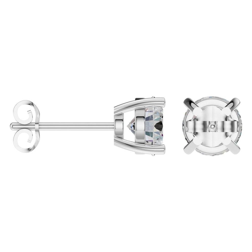 EA-6465 White Gold Earrings SET - ANGLE