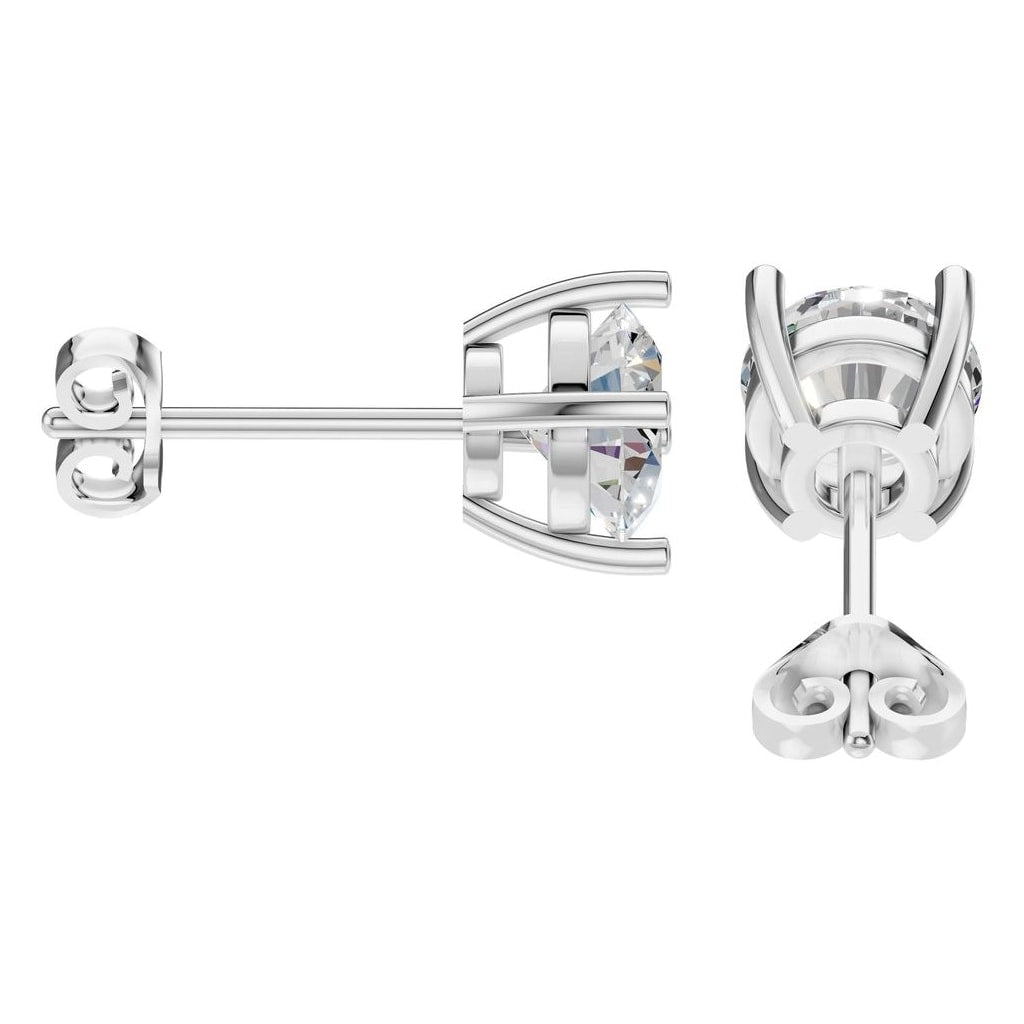 EA-6465 White Gold Earrings SET - Side View