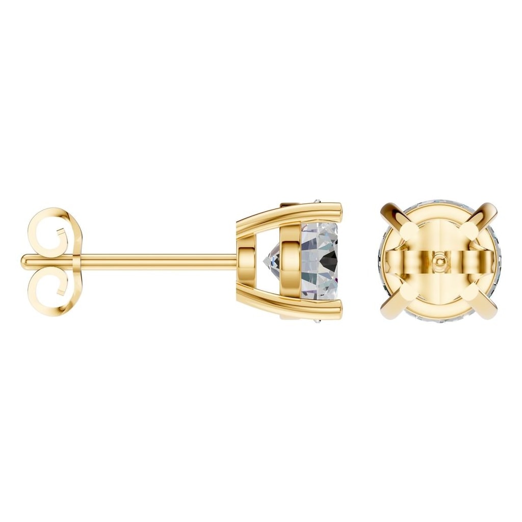 EA-6465 Yellow Gold Earrings SET - ANGLE