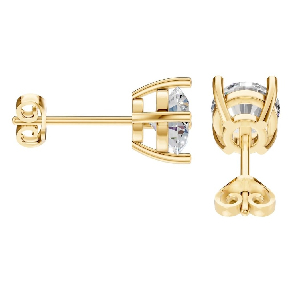 EA-6465 Yellow Gold Earrings SET - Side View