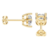 EA-6465 Yellow Gold Earrings SET - Side View