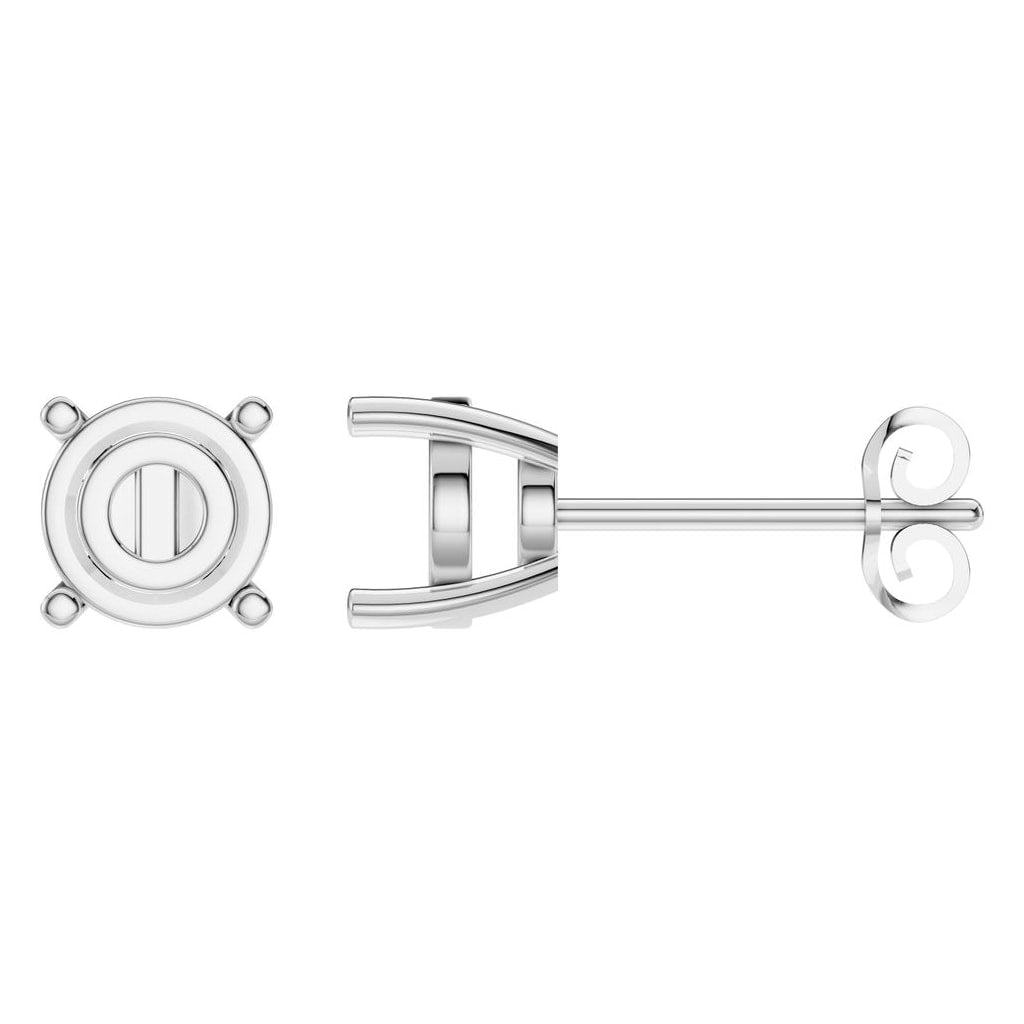 EA-6465 White Gold Earrings UNSET - Main View