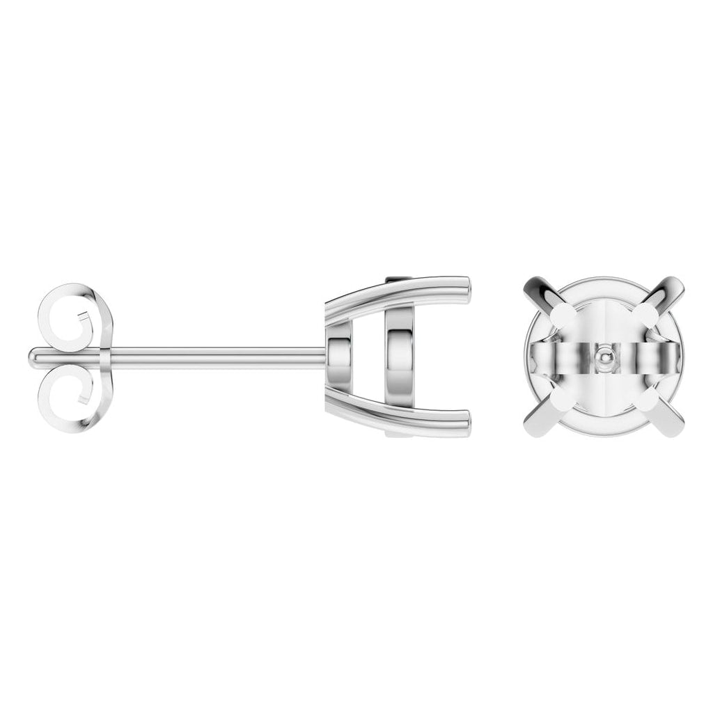EA-6465 White Gold Earrings UNSET - ANGLE