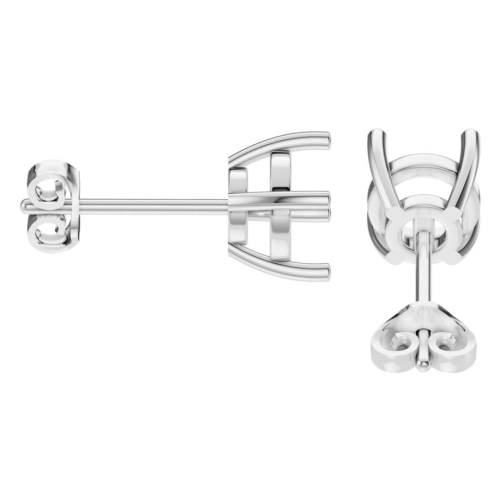 EA-6465 White Gold Earrings UNSET - Side View