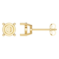 EA-6465 Yellow Gold Earrings UNSET - Main View
