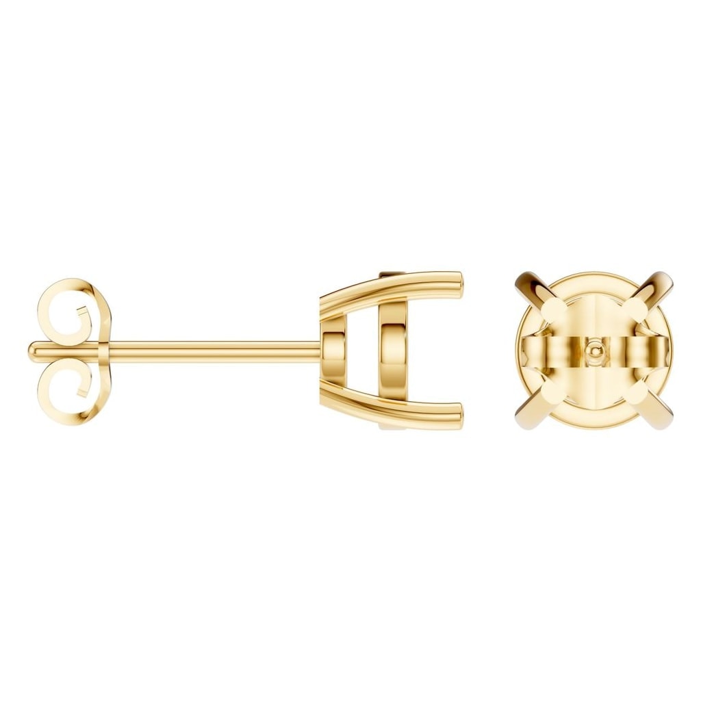EA-6465 Yellow Gold Earrings UNSET - ANGLE