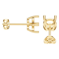 EA-6465 Yellow Gold Earrings UNSET - Side View